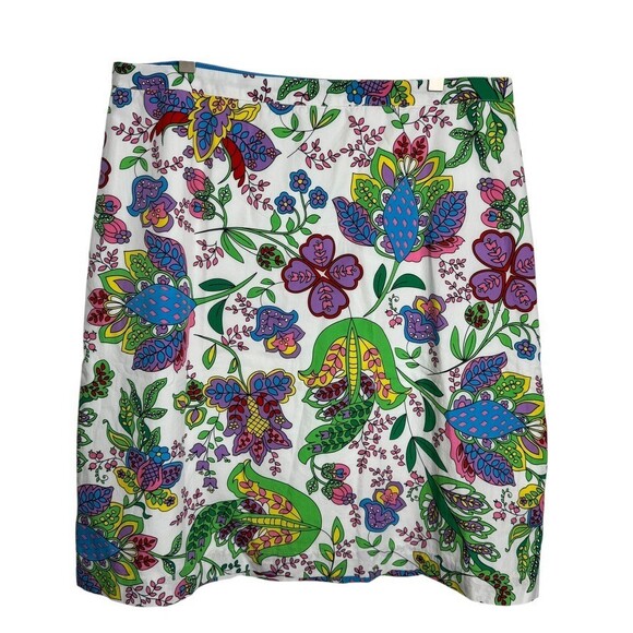 Hanna Andersson Women’s white Floral A-Line Skirt NWT Size 14 - Picture 4 of 11